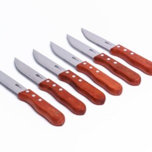 BBQ steak knives wood handle table set